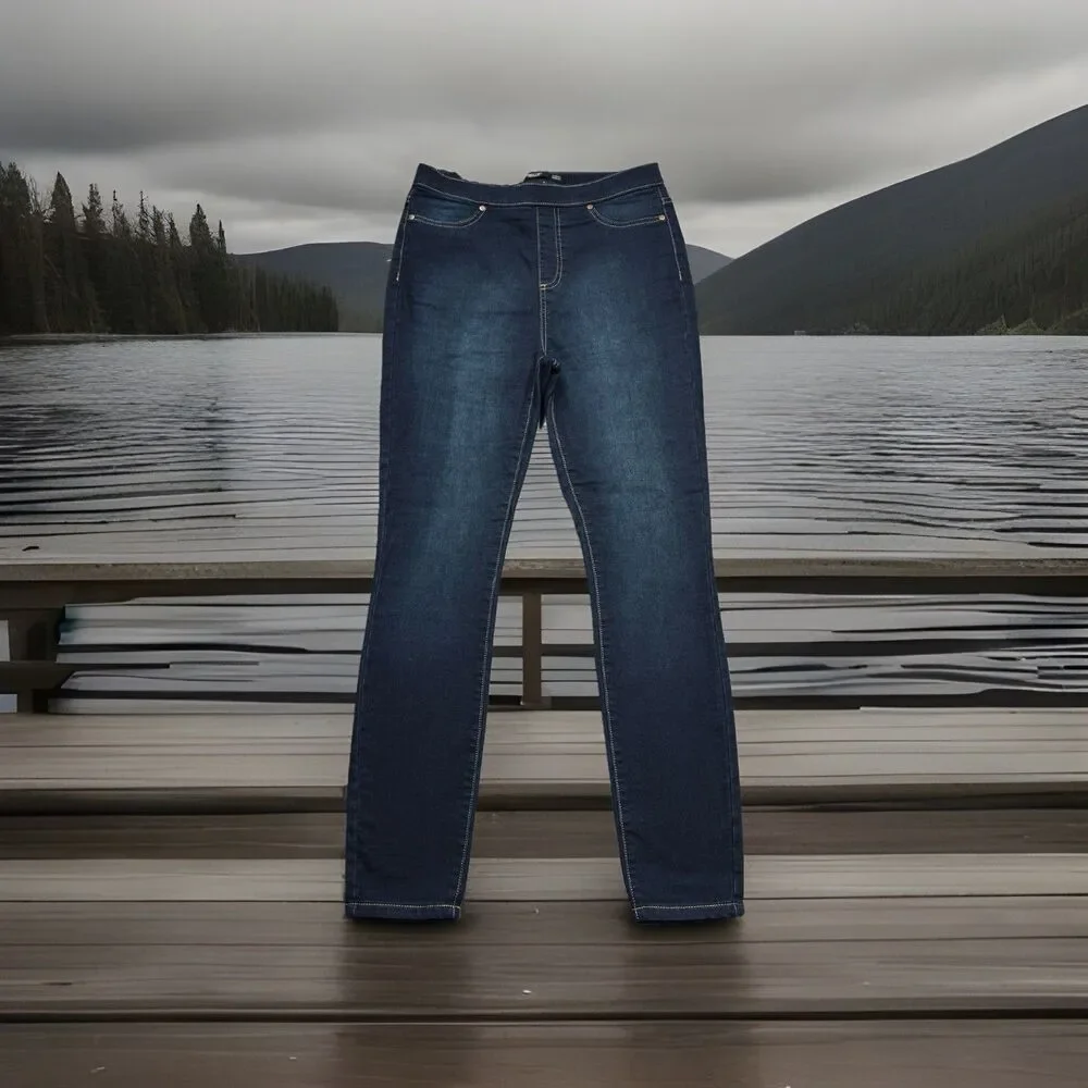 Simply Vera Wang Pull On Legging Jeans M (29x29) Super High Rise Blue Womens